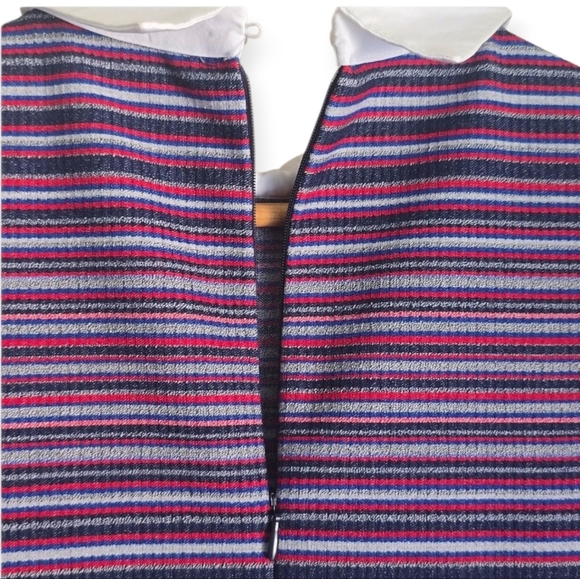 Zara Trafaluc Collection Striped Sleeveless White Collar Shift Dress - Picture 5 of 16